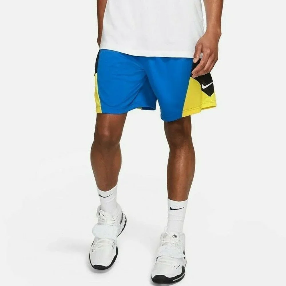 NWT NIKE BIG TALL DRI FIT SHORTS BLUE BLACK YELLOW 3XL 4XL‎